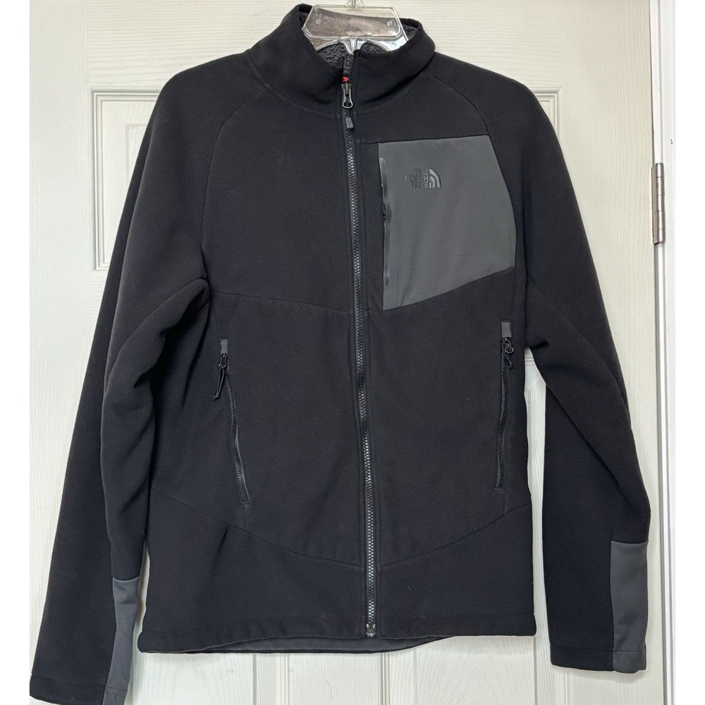 The North Face Men's Chimborazo Full Zip Fleece Jacket Size Small Black Gray